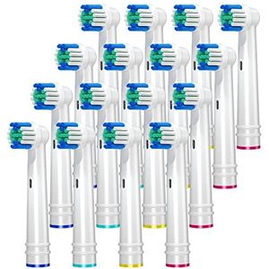 Vervangingsborstelkoppen voor Oral B, 16 stuks elektrische tandenborstelkoppen voor Oral B Braun, EB17-P Precision Clean Opzetborstels passend voor pro 1000/3000/5000, Vitality Smart Genius Series