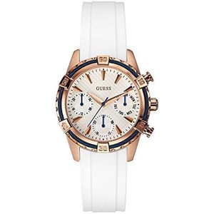 Guess Dames chronograaf kwarts horloge met siliconen armband W0562L1