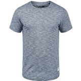 !Solid Shirt 'Figos'  blauw gemêleerd / wit