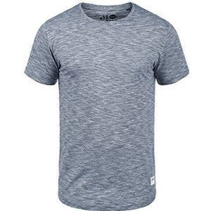!Solid Shirt 'Figos'  blauw gemêleerd / wit