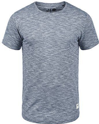 !Solid Shirt 'Figos'  blauw gemêleerd / wit