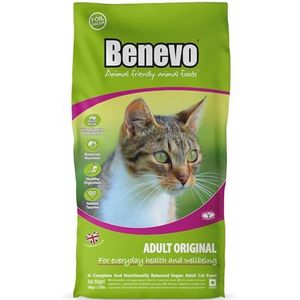 Benevo Original, Veganistisch Kattenvoer voor Volwassen Katten, 10 kg
