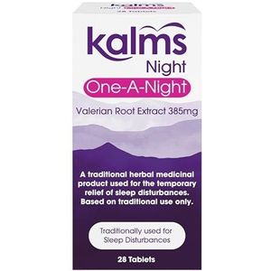 Kalms Night One-a-Night 28 tabletten - Traditioneel kruidengeneesmiddel voor tijdelijke verlichting van slaapstoornissen. Eén tablet per nachtdosis.