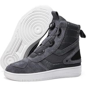 Heren en dames grote maten high-top motorschoenen, motorschoenen, outdoor fietsschoenen, fietsschoenen, motorfiets reisuitrusting, Grijs, 41.5 EU