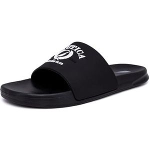 Nautica Heren Athletic Slide Comfort, Zwart-witte Porter, 42 EU