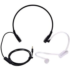 3.5mm Keel MIC Headset Covert Akoestische Buis FBI Oortelefoon voor telefoon Android