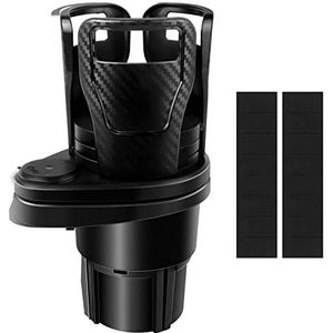 BEEK GPU8 HR-CupHolder-015 2-in-1 360° draaibare universele bekerhouder voor koffiefles, acryl, zwart