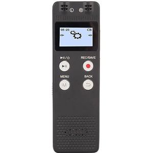 Digitale Spraakrecorder One Key Recording Lange Batterijduur Oplaadbare Timing Pocket Recorder Spraakgestuurde Stereo voor Interview voor Lezing (8GB)