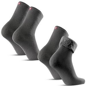 DANISH ENDURANCE Thermosokken voor Heren en Dames, 2-Pack, Houden Warmte Vast, Perfect voor Koude Winters, Warmte-isolerend, Warm, Zacht, Comfortabel, Grijs, 39-42