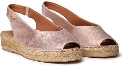 Toni Pons - Erica-as - Sandalen - Peep Toe - Leer - Jute Sleehak - 3.5 cm