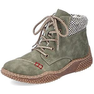 Rieker DAMES Enkellaarzen Y8441, Vrouwen Veterlaarsjes,laarzen,chukka boot,korte laarzen,veterschoenen,Groen (grün / 54),40 EU / 6.5 UK