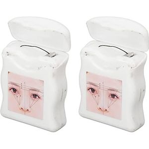 Microblading Mapping String, 2 Stks 65.6ft Professionele Draagbare Brow Mapping String Flexibel voor Schoonheidssalon voor Vrouwen