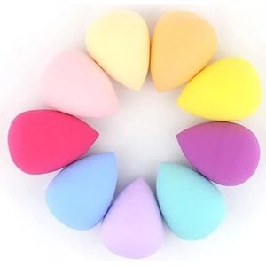 4 stuks make-up sponzen set, Pro schoonheid vlekkeloze make-up sponzen blender foundation bladerdeeg multi kleur, vorm (waterdruppel vorm)