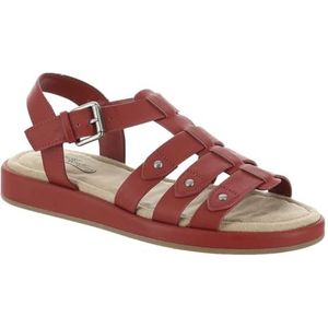 Easy Street Chirp platte sandaal voor dames, Rood, 9 UK X-Wide