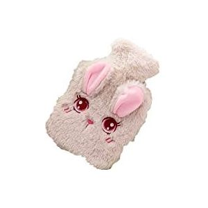 DieffematicRSD Warmwaterkruik Herbruikbare Winter Warme Warmte Handwarmer PVC Stress Pijnbestrijding Therapie Warmwaterkruik Zak Met Gebreide Zachte Konijn Gezellige Hoes (Color : Beige)