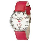 Zeno-Watch dames horloge - Flatline Venus 180 wit+rood - Limited Edition - 6682-6-i27