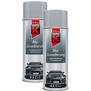 KWASNY Aluminium primer grijs hechtprimer spray 400ml spuitbus auto metalen basis metaal 2X