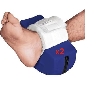 OrtoPrime - Set van 2 - Anti-decubitus Hielkussens - Waterdicht - Gebogen Vorm - Orthopedisch Kussen voor Voeten