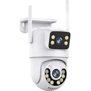 Beveiligingscamera Draadloos Buiten Outdoor Draadloze Beveiliging IP Camera 4K 8MP HD Dual Lens Externe PTZ Camera Auto Tracking Straat Bewakingscamera voor thuisbeveiliging nachtzicht (Color : 1, S