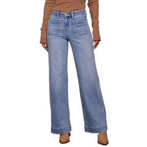 yk8fass Retro Rechte Pijpen Broek gy-1301, Lichtblauw, 4