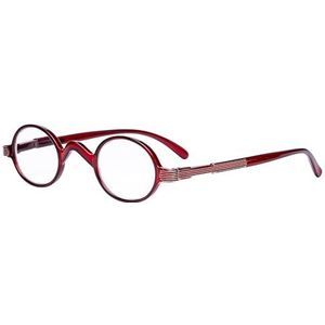 Eyekepper Ronde leesbril iets groot in vergelijking met de lezers van de professor Vintage Ovaal in Rood +2.75