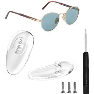 HiCycle2 schroef-in Siliconen neuspads Vervanging voor prada Bril Reparatiesets, Zilver, 14mm