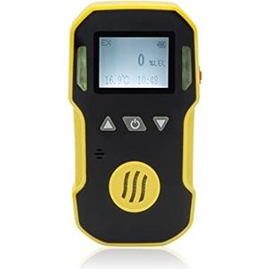 Luchtkwaliteitsmonitor Draagbare Industrie H2/O3/CO/PH3/CO2/H2S/NH3/O2/NO2/NO/EX/CH4 Gasdetector Brandbaar Gas Alarm Detetcor USB Lading 0-100% LEL Nauwkeurigere meetgegevens(PH3-0-20ppm-0.1)