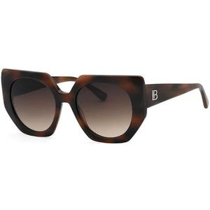 Laura Biagiotti LBS23 Zeshoekige zonnebril voor dames, modieuze bril, stijlvolle bril, Bruin