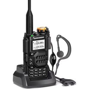 Quansheng UV-K5 5W Professionele Portofoon - Dual Band VHF UHF Walkie Talkie met 200 Kanelen, CTCSS/DCS, Oortje - Geschikt voor Outdoor, Wandelen en Fietsen