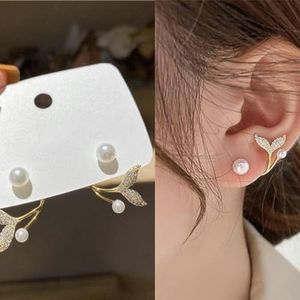 Exquisite Leaves Crystal Flower Stud Earrings For Women Zircon Rose Butterfly Tassel Earring Bride Wedding Party Jewelry-ER22Y0145