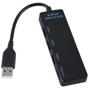 USB-hub met 4 poorten inclusief 1 USB C en 3 USB2.0-compatibele apparaten voor desktops