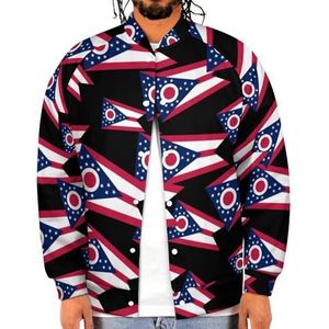 Ohio State Flag Grappige mannen Baseball Jacket Gedrukt Jas Zachte Sweatshirt Voor Lente Herfst