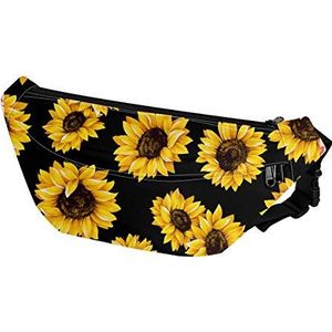 NETILGEN Taille Pack Fanny Packs Tassen voor Mannen Vrouwen Multi Zakken voor Outdoor Sport Running Reizen Wandelen Camping Fietsen Grote Capaciteit, Zonnebloem, Eén maat,