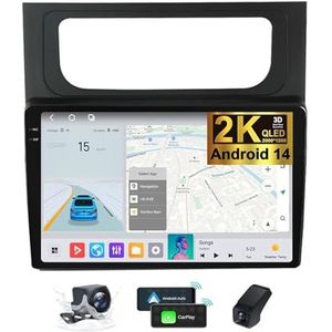 Android 14 Carplay Autoradio Geldt voor Volkswagen Touran 2 1T 2010-2015 10 inch Scherm Radio Android Auto Bluetooth Handsfree 4G WiFi FM/RDS/DAB+ Radio Achteruitkijkcamera + DVR(2K M300S)