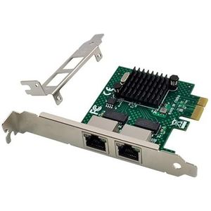 Allowish PCI-E X1 Gigabit Server Netwerkkaart 2 Poorten RJ45 Lan kaart 1000Mbps compatibel met WOL PXE VLAN Broadcom BCM5718 chipset