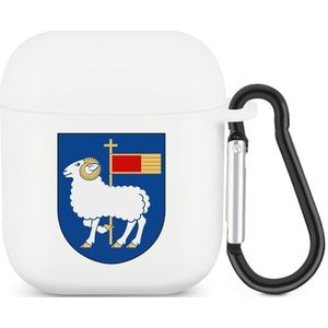 Wapen van Gotland County Leuke Case voor AirPods 2&1 Schokbestendige Beschermende Hoofdtelefoon Gevallen Cover Met Sleutelhanger voor Mannen Vrouwen