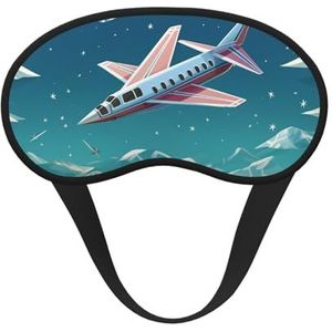 Papieren vliegtuig slaapmasker zacht comfortabel oogmasker met verstelbare riem verduistering oogslaap schaduw cover voor vrouwen meisjes mannen reizen yoga dutje ploegendienst werk