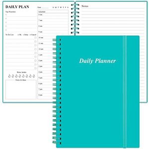 Ongedateerde dagelijkse agenda om af te drukken, bewerkbare PDF voor A5- of A4-plannervulling in het Frans, inclusief 3 kleuren: roze, mint en grijs - België