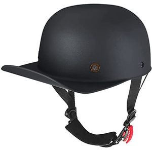 Skull Cap Halve Shell Helm, Motorfiets Baseball Cap Halve Helm DOT Goedgekeurde Mannen en Vrouwen Vintage Open Helm voor Bromfiets Straat Scooter ATV Helm Decoration