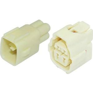 Ruiting Store 4-pins achterste zuurstofsensorconnector witte connector met terminal DJ7043Y-2.2-11/21 4P (Color : Male female plug, Size : 10 Sets)