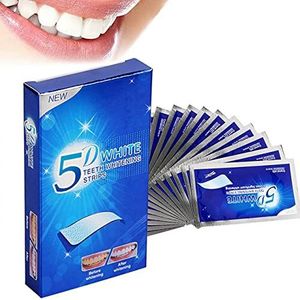 5D White | 28 stuks (14zakjes) | Tanden bleken strips | Tanden bleken | Wit gebit | Witte tanden | Tandenbleekset | Teeth Whitening Strips | Tandenbleek strips | Wittere Tanden