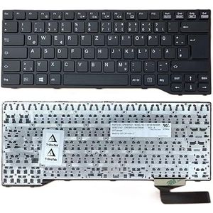 T-ProTek DE toetsenbord met zwart frame voor Fujitsu LifeBook E734 (VFY:E7340M77APDE)