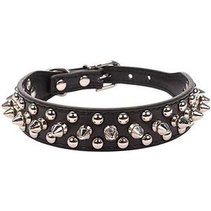 ETOPARS Strass halsbanden, Hond Sparkly Crystal PU Lederen Halsband, Bling Zacht Gevoerde PU Lederen Halsbanden voor Huisdieren