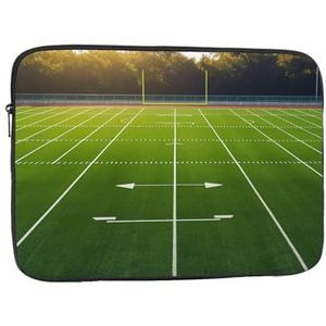 Laptophoes 10-17 inch laptophoes sportveld in groene laptophoezen voor dames en heren, schokbestendige laptophoes