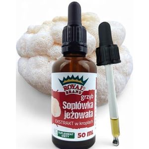 Royal Brand Leeuwenmanen-extract, leeuwenmanen paddenstoel, bevordert het geheugen, leeuwenmanenschimmel ter ondersteuning van het immuunsysteem, 50 ml