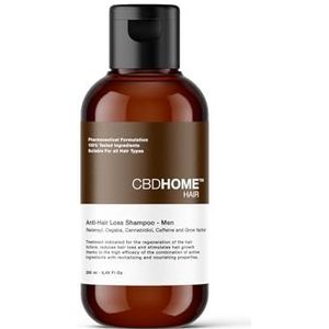 CBD HOME Hair - Anti-haaruitval Shampoo met CBD - Man – Stimulerende Groeibehandeling - Formule met CBD, Cegaba, Redensyl, Cafeïne en Groeifactoren - 250 ml - Gemaakt in de EU