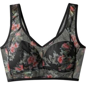 Draadloze slaapbeha's for oudere vrouwen - Voorsluiting, comfort en ondersteuning, anti-doorzakking(A23 Black,5XL)