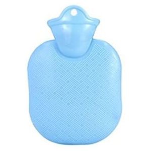 DieffematicRSD Warmwaterkruik Ijs Warmwaterkruik Effen Kleur Dikke Siliconen Rubber Grote Warmwaterkruik Winter Irrigatie Handwarmers Warme Paleis Tas (Color : Blue-S)