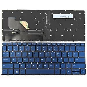 Voor HP Dragonfly G2 13,3"" Laptop Toetsenbord US Blauw met Achtergrondverlichting SN9181BL SG-99100-2VA