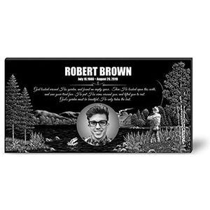 ADFSTONE persoonlijke herdenkingssteen, graniet herdenkingstuin met foto's, buitenste herdenkingsplaat, grafsteen, persoonlijk ontwerp voor dieren waar je van houdt